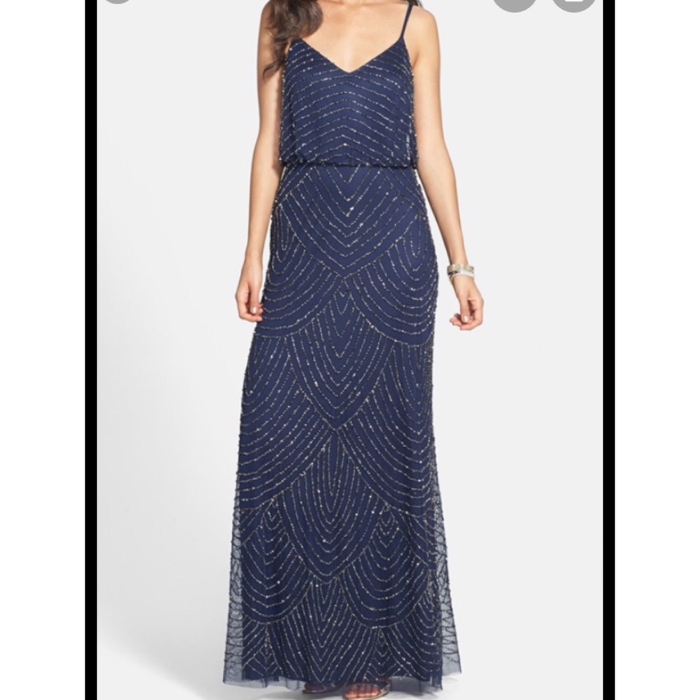 Adrianna Papell Embellished Blouson gown